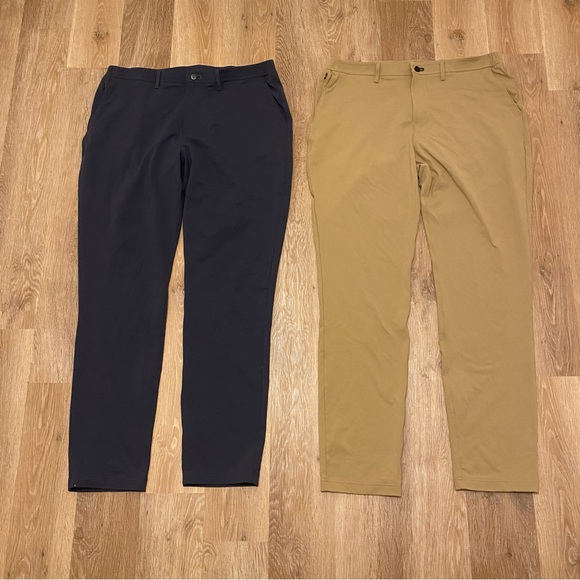 Lot of 2 Public Rec GameChanger 5 Pocket Pants 40x36 Gray Tan 4-Way Stretch